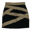Robert Rodriguez - Black Pencil Skirt w/ Gold Studs Sz 4