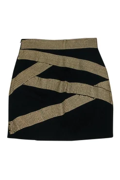 Robert Rodriguez - Black Pencil Skirt w/ Gold Studs Sz 4