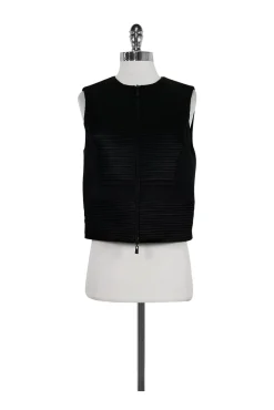 Robert Rodriguez - Black Ribbed Zip Top Sz 6