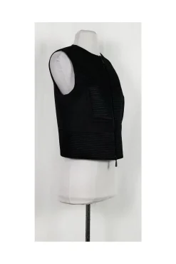Robert Rodriguez - Black Ribbed Zip Top Sz 6