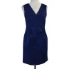 Robert Rodriguez - Blue Sleeveless Satin V-Neck Dress Sz 2
