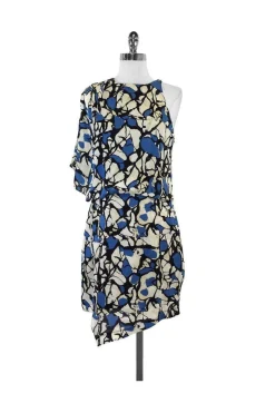 Robert Rodriguez - Blue Tone Asymmetrical Dress Sz 6