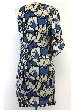 Robert Rodriguez - Blue Tone Asymmetrical Dress Sz 6