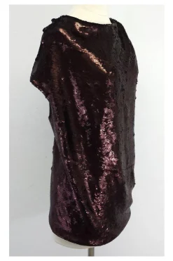 Robert Rodriguez - Bronze & Black Sequin Blouse Sz 6