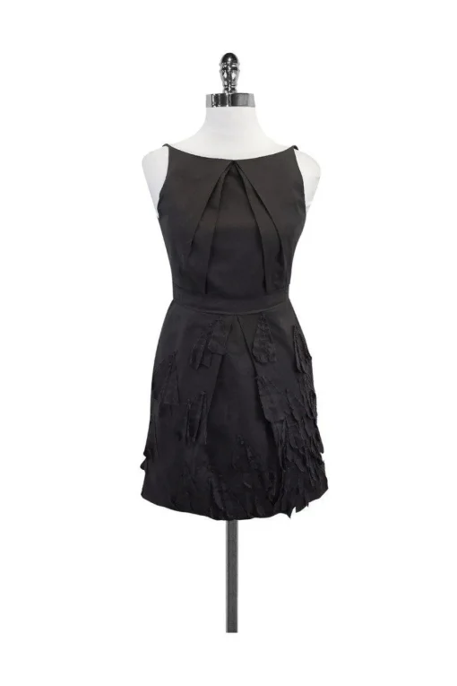 Robert Rodriguez - Dark Grey Pleat Design Dress Sz 0