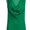 Robert Rodriguez - Green Cowl Neck Silk Sleeveless Top Sz S