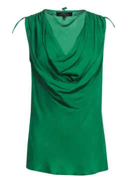 Robert Rodriguez - Green Cowl Neck Silk Sleeveless Top Sz S