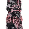Robert Rodriguez - Pink, Black, & Grey Print Sleeveless Dress Sz 2