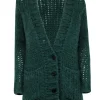 Roberto Collina - Green Knit Button Front Cardigan Sz S