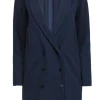 Rodebjer - Navy Blazer Dress w/ Double Breasted Buttons & Deep V-Neckline Sz XS