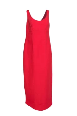 Roland Mouret - Red Sleeveless Midi Dress Sz 10