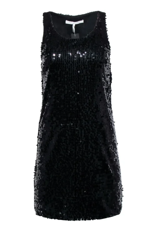 Rolando Santana - Black Sequin Sleeveless Mini Dress Sz 10