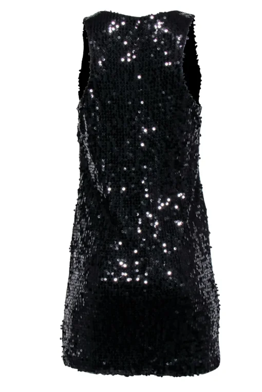 Rolando Santana - Black Sequin Sleeveless Mini Dress Sz 10