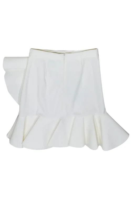 Ronny Kobo - Ivory Mini Skirt w/ Ruffles Sz S