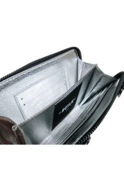 Royln - Black Patent Leather Crossbody Wallet w/ Removable Strap