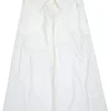 Rozae Nichols - White Wide Leg Cotton Pants w/ Beige Stitching Sz S