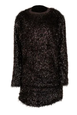 RtA - Black Sparkle Tinsel "Corina" Dress Sz L