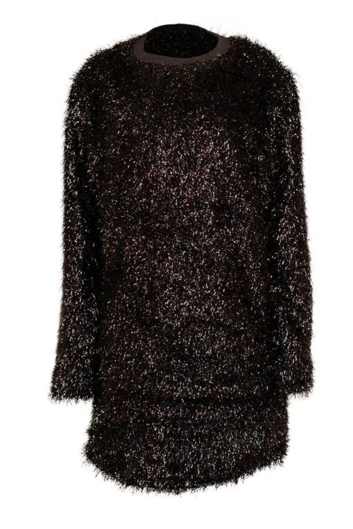 RtA - Black Sparkle Tinsel "Corina" Dress Sz L