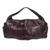 R&Y Augousti - Dark Brown Large Snakeskin Hobo Tote