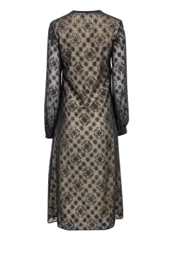Sachin & Babi - Black Eyelet High-Low Long Sleeve Dress Sz 4