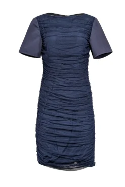 Sachin & Babi - Navy Tulle Ruched Dress Sz 8