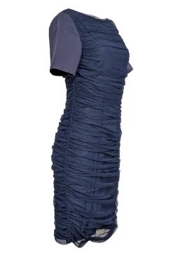 Sachin & Babi - Navy Tulle Ruched Dress Sz 8