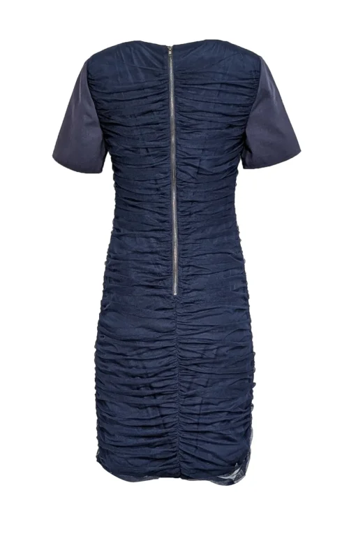Sachin & Babi - Navy Tulle Ruched Dress Sz 8