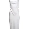 Sachin & Babi - White Cowl Neckline Lace Trim "Dylan" Dress Sz 10