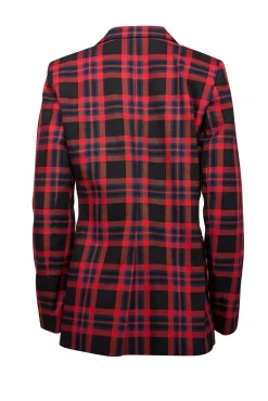 Saint + Sofia - Red, Black, & Navy Plaid Blazer Sz 8