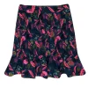 Saloni - Purple & Pink Floral Print Textured Ruffle Miniskirt Sz S