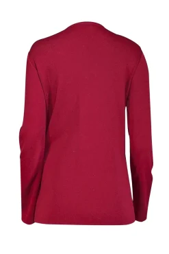 Salvatore Ferragamo - Red Gold Lock Button Cardigan Sz S