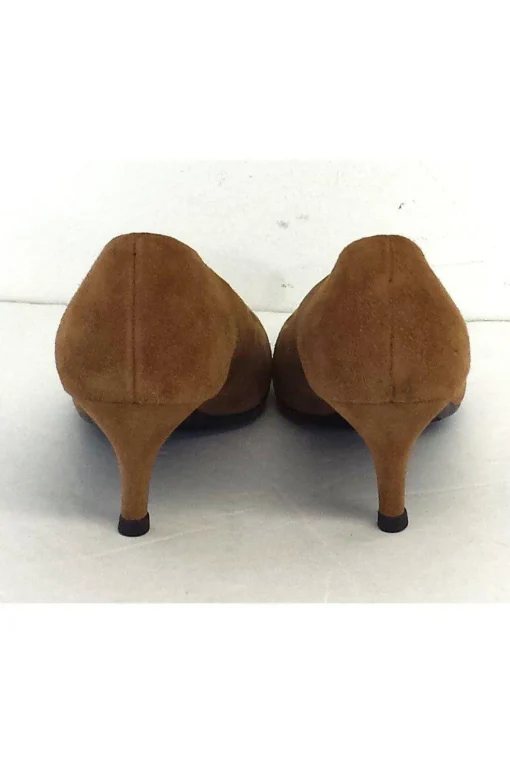 Salvatore Ferragamo - Suede Almond Toe Heels Sz 8.5