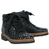 Sam Edelman - Black Lace-Up Puffer Booties w/ Spikes Sz 6