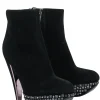 Sam Edelman - Black Suede Platform Stiletto Booties w/ Studs Sz 6