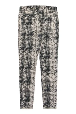 Sam Edelman - Ivory & Grey Snakeskin Print High-Rise“Stiletto” Skinny Jeans Sz 26