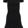 Sandro - Black Cotton Short Sleeve Dress Sz S