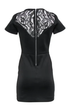 Sandro - Black Sheath Dress w/ Lace Sz 4