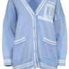 Sandro - Blue Knit "Love" Cardigan Sz M