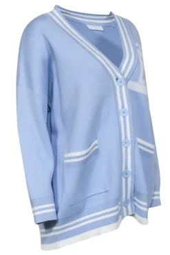 Sandro - Blue Knit "Love" Cardigan Sz M