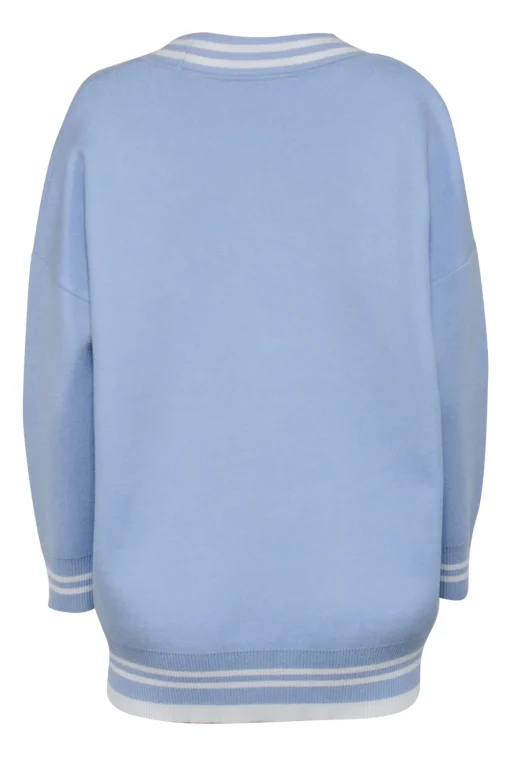 Sandro - Blue Knit "Love" Cardigan Sz M