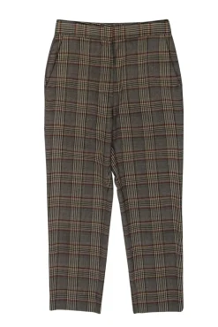 Sandro - Brown, Beige, Blue & Terracotta Plaid Trousers Sz 4