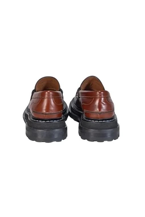 Sandro - Brown Leather Platform Loafers Sz 7
