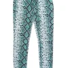 Sandro - Green, White & Black Snakeskin Print Skinny Jeans Sz 8