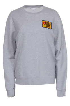 Sandro - Grey Crewneck Sweatshirt w/ Patch Sz M