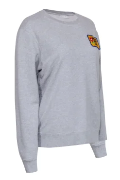 Sandro - Grey Crewneck Sweatshirt w/ Patch Sz M