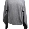 Sandro - Grey Merino Wool Cape Style Sweater Sz 4