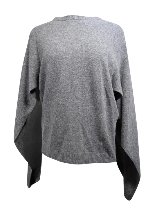 Sandro - Grey Merino Wool Cape Style Sweater Sz 4