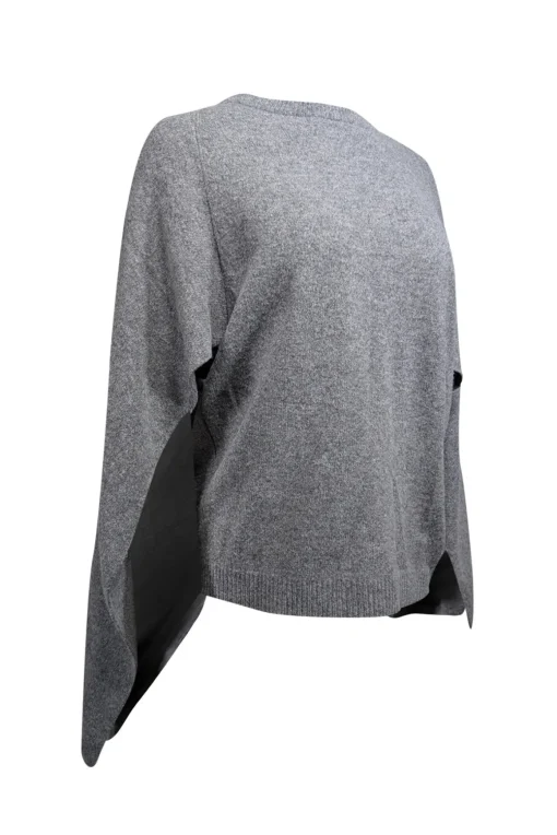 Sandro - Grey Merino Wool Cape Style Sweater Sz 4