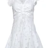 Sandro - Ivory Floral Lace Fit & Flare Mini Short Sleeve Dress Sz XS