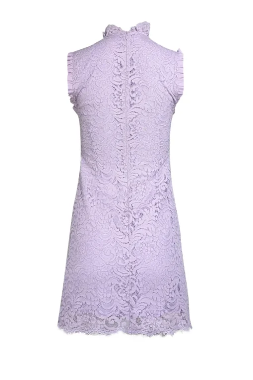 Sandro - Lilac Lace High Neck Mini Dress Sz 4